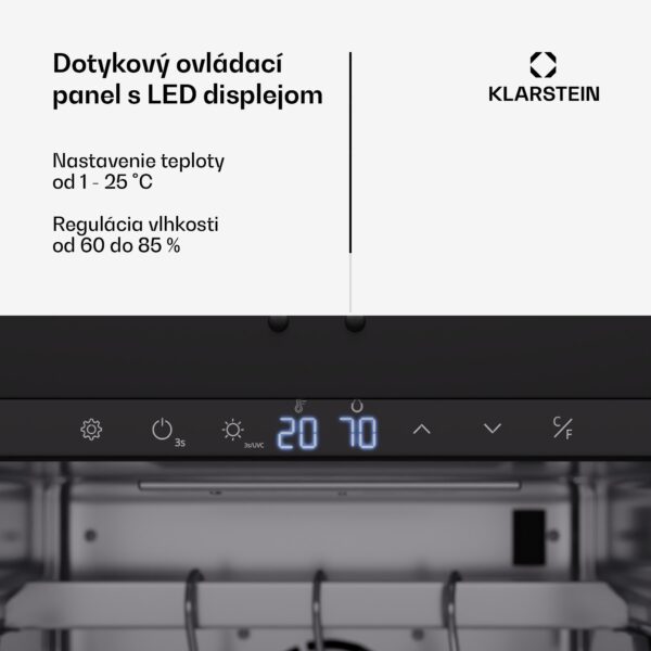 Klarstein Steakhouse skriňa na zrenie mäsa, 88 L, antibakteriálna, LED, dotykové ovládanie, regulácia vlhkosti