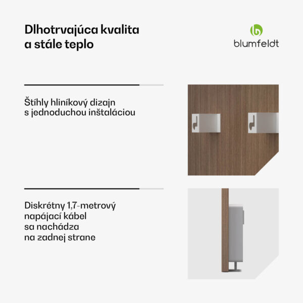 Blumfeldt Heat Square, Infračervené vykurovanie, WiFi ovládanie, 350 W, IP44 - Image 3