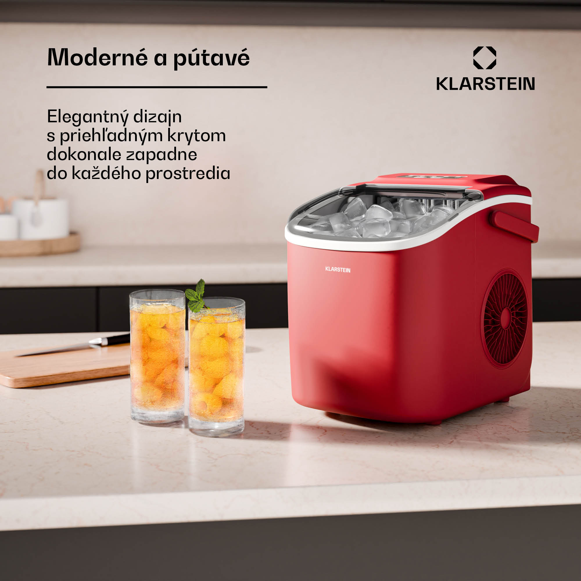 Klarstein Caldwell výrobník kociek ľadu, 12 kg kociek ľadu/deň, plne automatický, LED displej, jednoduché čistenie – Obrázok 2