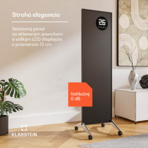 Klarstein Wonderwall Smart Bornholm Infračervený ohrievač | 400 W | Inteligentné ovládanie | montáž na stenu | LED-Displej