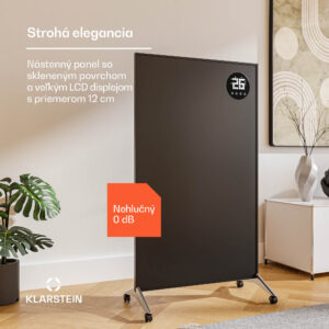 Klarstein Wonderwall Smart Bornholm Infračervený ohrievač, 800 W, Inteligentné ovládanie, montáž na stenu, LED-Displej