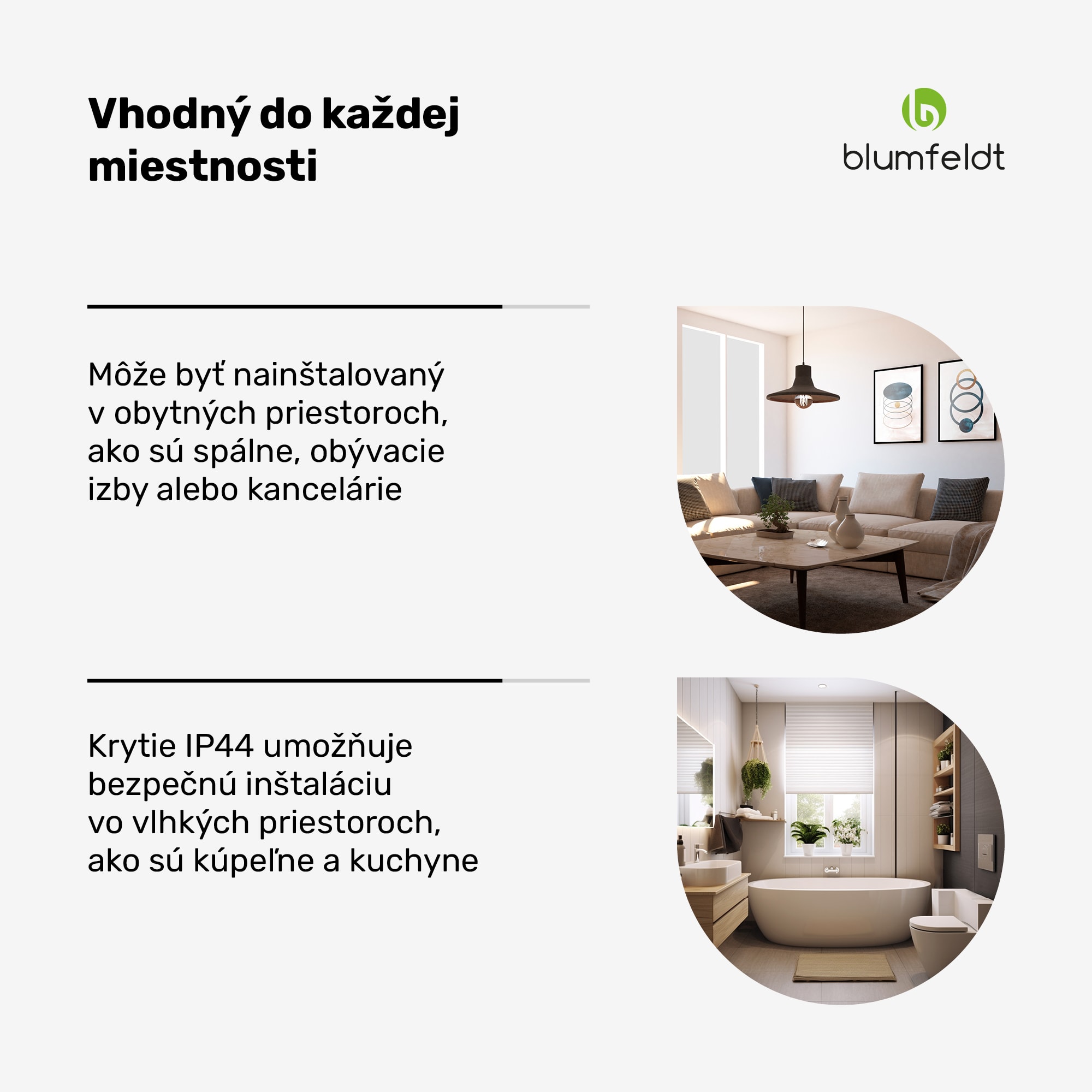 Blumfeldt RadiantSmart IR Heater, Infračervený ohrievač, Posilňovacia jednotka, IP24