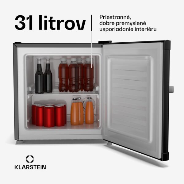Klarstein Irene Retro chladnička a mraznička, 31 litrov, mraznička a chladnička v jednom, úsporná - Image 3