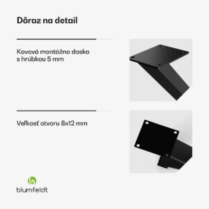 Blumfeldt UrbanFodge X nohy stola, moderný dizajn, pre projekty DIY, nosnosť 200 kg