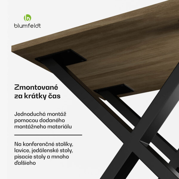 Blumfeldt UrbanFodge X nohy stola, moderný dizajn, pre projekty DIY, nosnosť 200 kg - Image 2