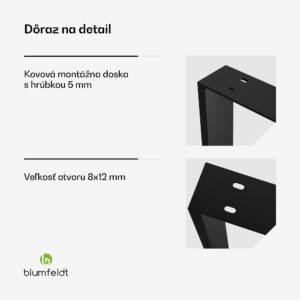 Blumfeldt UrbanFodge U nohy stola, Moderný dizajn, Pre projekty DIY, Nosnosť 200 kg