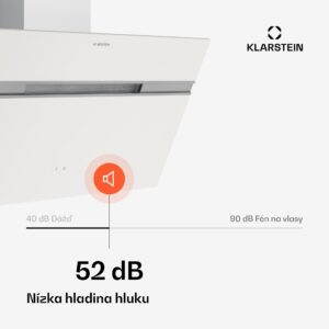 Klarstein Alina digestor, 60 cm, 600 m³/h, Tichý, EEK A