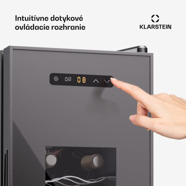 Klarstein Silent Vino 12 Uno Slim Chladnička na víno 30 l / 12 fliaš 5-18 °C Dotyková - Image 3