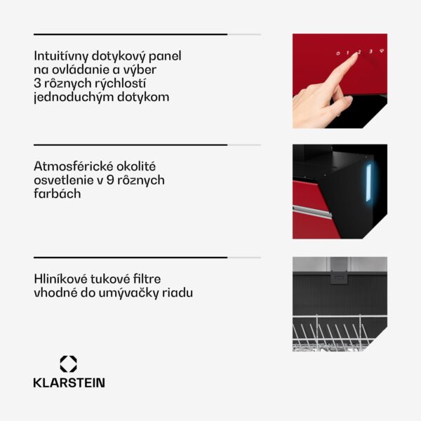 Klarstein Alina digestor, 60 cm, 600 m³/h, Tichý, EEK A - Image 3