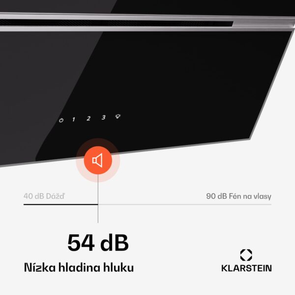 Klarstein Alina digestor, 80 cm, 600 m³/h, Tichý, EEK A