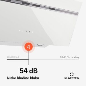 Klarstein Alina digestor, 80 cm, 600 m³/h, Tichý, EEK A