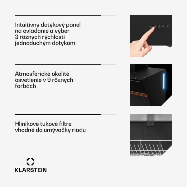 Klarstein Alina digestor | 60 cm | 680 m³/h | Tichý | EEK A++ - Image 3