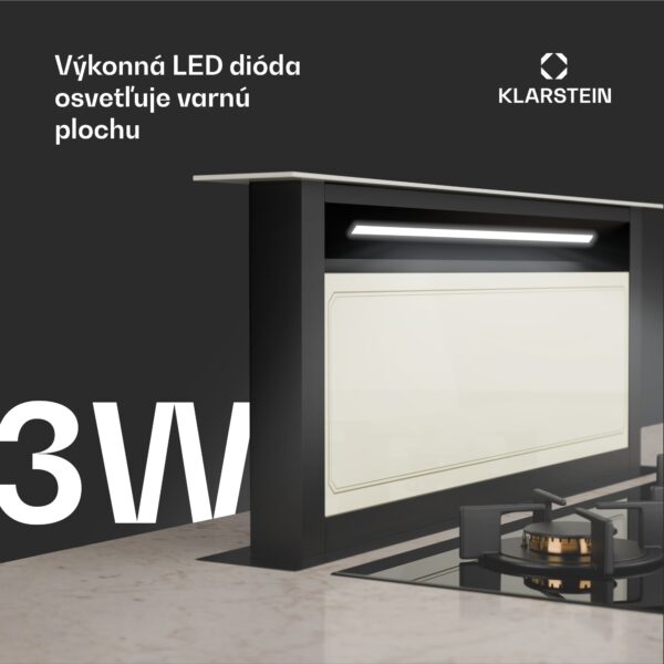 Klarstein Victoria Downdraft digestor, 90 cm, A++, 3 úrovne, až do 713,8 m³/h, 120 W - Image 2