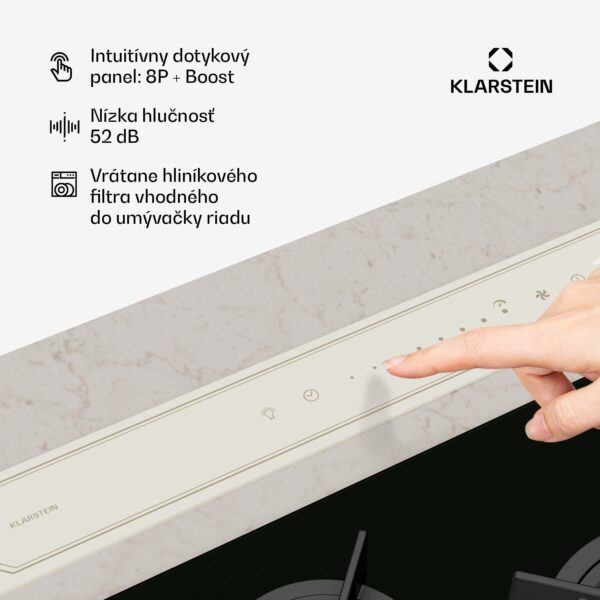 Klarstein Victoria Downdraft digestor, 90 cm, A++, 3 úrovne, až do 713,8 m³/h, 120 W - Image 3
