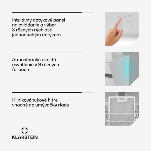Klarstein Alina digestor | 40 cm | 570 m³/h | Tichý | EEK A - Image 3