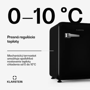 Klarstein Audrey Evo mini chladnička, 68 l, retro dizajn, tichá, kompaktná, 3 farby