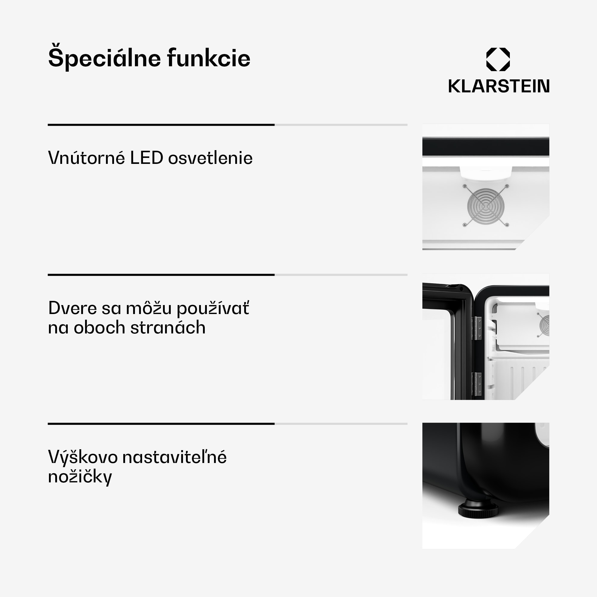 Klarstein Audrey Evo chladnička na nápoje, retro dizajn, sklenené dvere, 45 L, EEK C – Obrázok 3