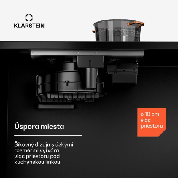 Klarstein AirJet Hybrid Down Air System, Indukčná varná doska s integrovaným digestorom, 477 m³/h, EEK A+ - Image 3