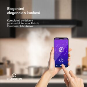 Klarstein SmartEdge odsávač pár | WiFi | tichý | výkonný | LED | 530 m³/h | A+