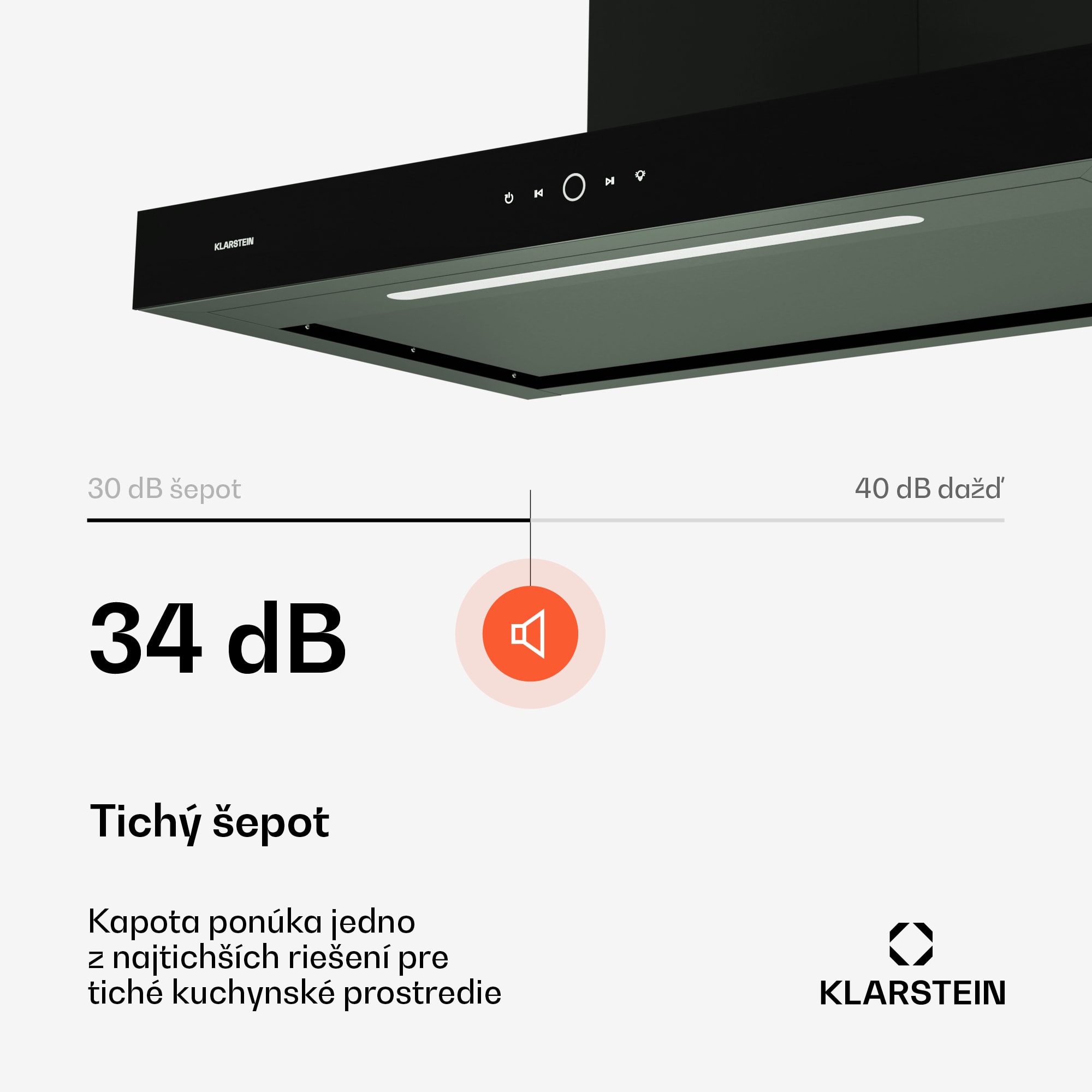 Klarstein SmartEdge digestor, WiFi, tichý, výkonný, LED, 530 m³/h, EEK A+ – Obrázok 2