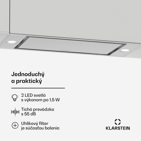 Klarstein TurboMax odsávač pár, 380 m³/h, Účinnosť A+, Dvojitá prevádzka, 3 úrovne, LED - Image 3