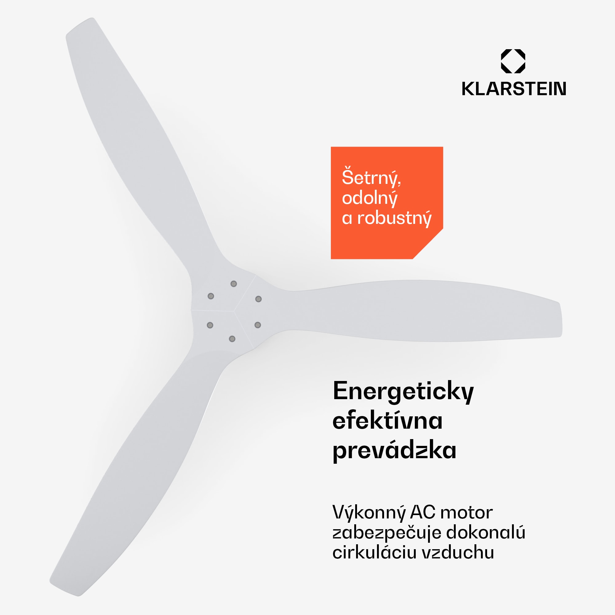Klarstein Santa Elena 52" stropný ventilátor, 9 060 m³/h, 6 stupňov rýchlosti, diaľkové ovládanie