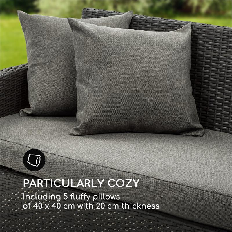 Blumfeldt Titania Dining Lounge Set, záhradné sedenie, súprava, čierna/tmavosivá - Image 3