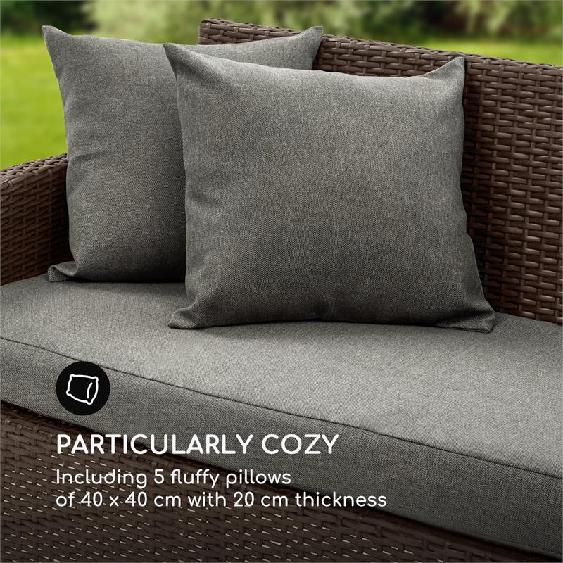 Blumfeldt Titania Dining Lounge Set, záhradné sedenie, súprava, hnedá/tmavosivá - Image 3