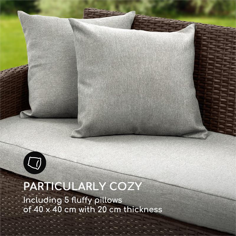 Blumfeldt Titania Dining Lounge Set, záhradné sedenie, súprava, hnedá/svetlosivá - Image 3