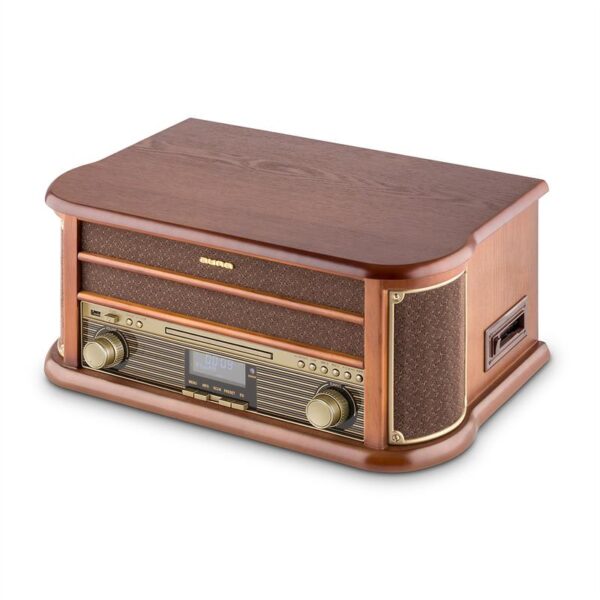Auna Belle Epoque 1908 DAB, retro stereo systém, gramofón, DAB+