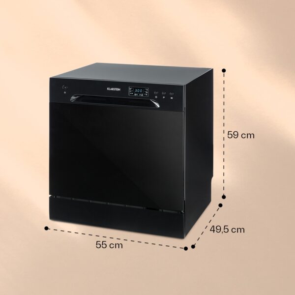 Klarstein Amazonia 8, umývačka riadu, 1620 W, na 8 súprav riadu, energet. trieda F, 49 dB, aquastop - Image 3