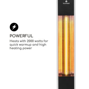 Blumfeldt Heat Guru, infračervený ohrievač, 2000 W, 3 stupne ohrevu, stojanový, diaľkové ovládanie, strieborný