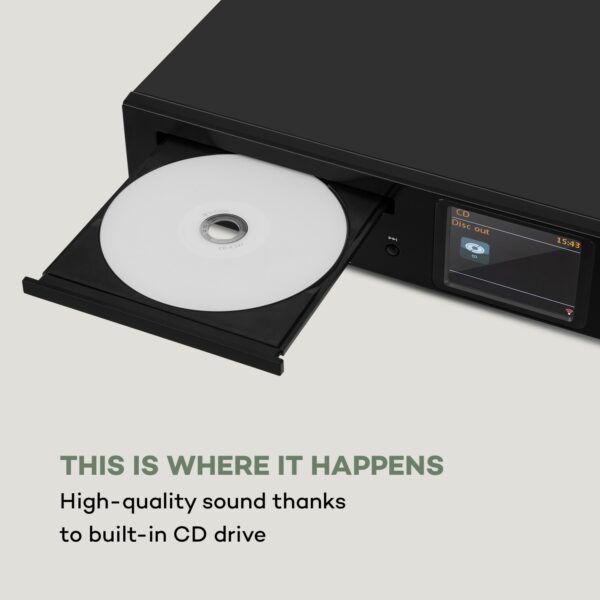 Auna iTuner CD, HiFi receiver, internetové/DAB+/FM rádio, CD prehrávač, WiFi, čierny - Image 2