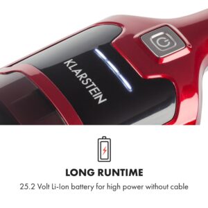 Klarstein TurboHybrid, vysávač, podlahový a ručný vysávač, metalický červený