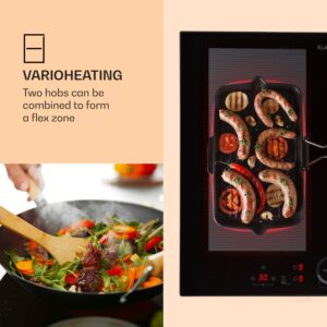 Klarstein Delicatessa 60 Hybrid, vstavaná indukčná varná doska, 7000 W, 4 zóny, čierna