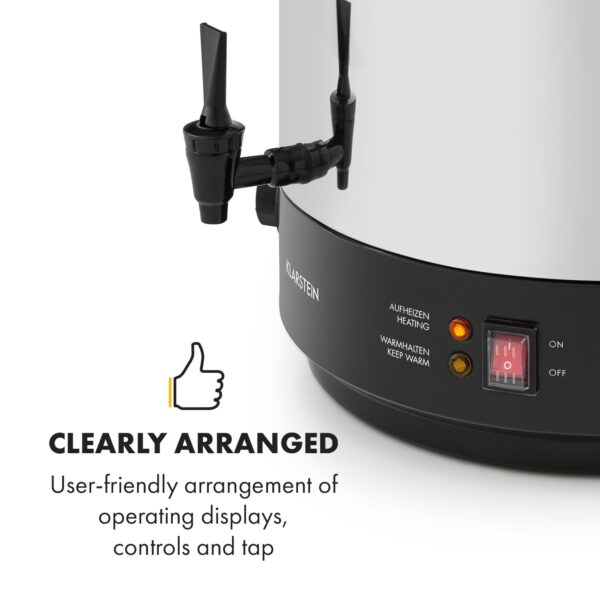 Klarstein KonfiStar 60, zavárací hrniec, dávkovač nápojov, 60 l, 2500 W, 110 °C, 120 min, nehrdzavejúca oceľ - Image 3