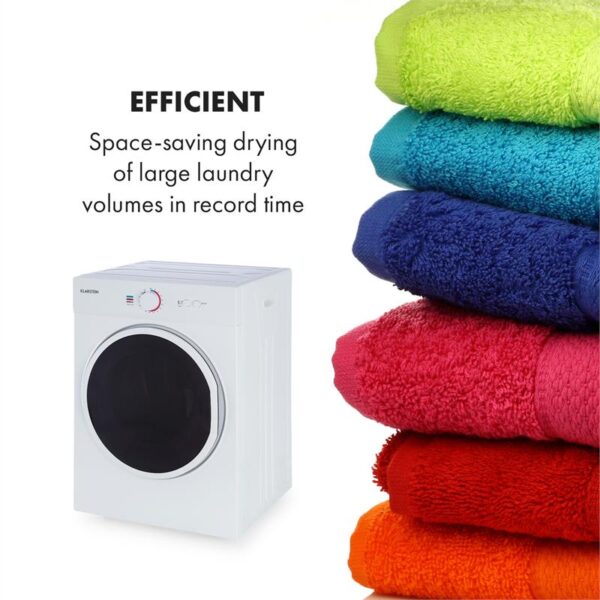 Klarstein Jet Set, sušička bielizne, sušička, 1020 W, energetická trieda C, 3 kg, 50 cm, biela - Image 2