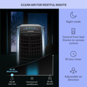 Klarstein Maxfresh, 3 v 1 ochladzovač vzduchu, ventilátor, 65 W, 6 l, diaľkový ovládač, 2 x chladiaci box