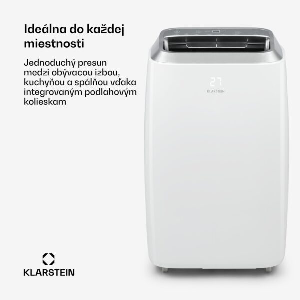 Klarstein Iceblock Prosmart 12, mobilná klimatizácia 3 v 1, 12 000 BTU, ovládanie cez aplikáciu, biela