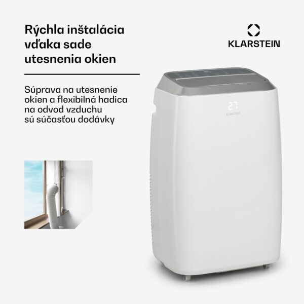 Klarstein Iceblock Prosmart 12, mobilná klimatizácia 3 v 1, 12 000 BTU, ovládanie cez aplikáciu, biela - Image 2