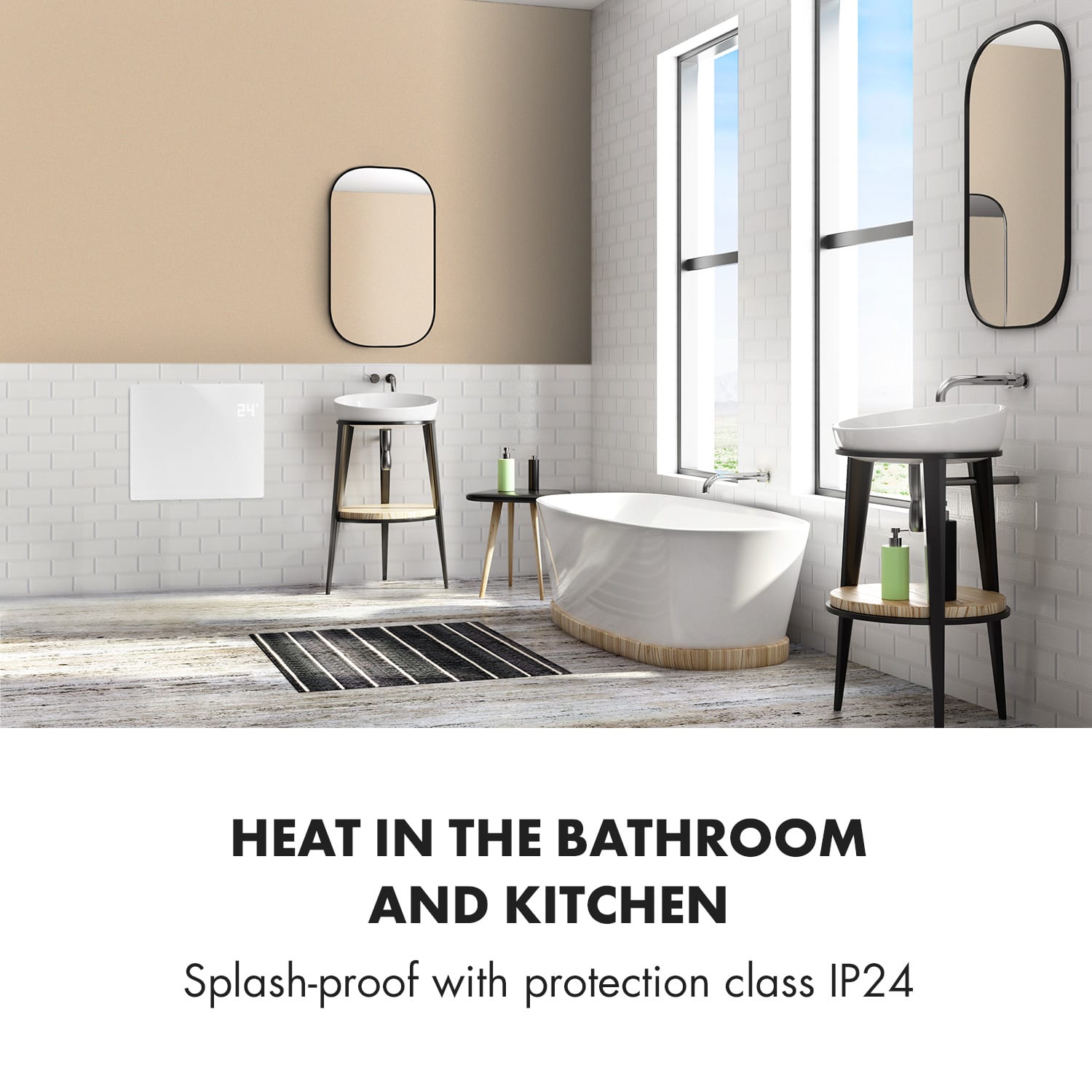 Klarstein Bornholm Single Smart, konvektor, 1000 W, ovládanie cez aplikáciu, biely - Image 3