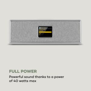 Auna Simpfy Wireless, reproduktor, DAB+/FM, BT, LCD-displej, drevené telo