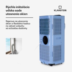Klarstein Kraftwerk Smart 12K, mobilná klimatizácia 3 v 1, 12 000 BTU, ovládanie cez aplikáciu, diaľkový ovládač
