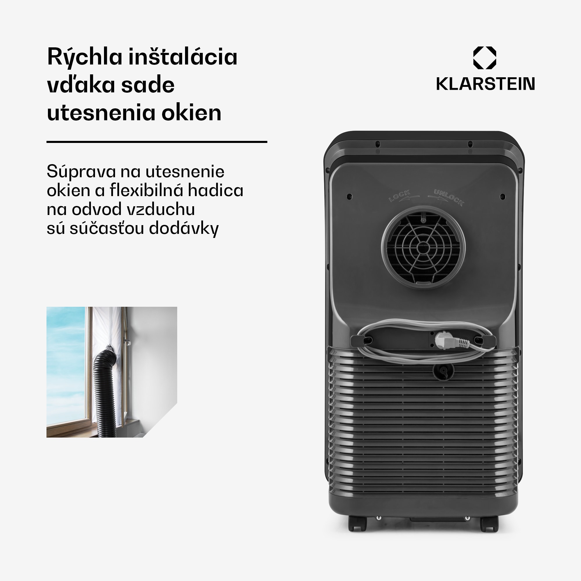 Klarstein Metrobreeze New York Smart 7k, mobilná klimatizácia, 7000 BTU/2,1 kW, A, diaľkový ovládač - Image 2