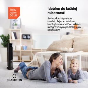 Klarstein Polar Tower Smart, ochladzovač vzduchu, ventilátor, 85 W, 7 l, diaľkový ovládač, 5 x chladiaci box