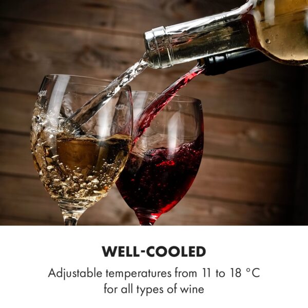 Klarstein Bellevin 8 Uno, vinotéka, 23 l, 11–18°C, 1 zóna - Image 3