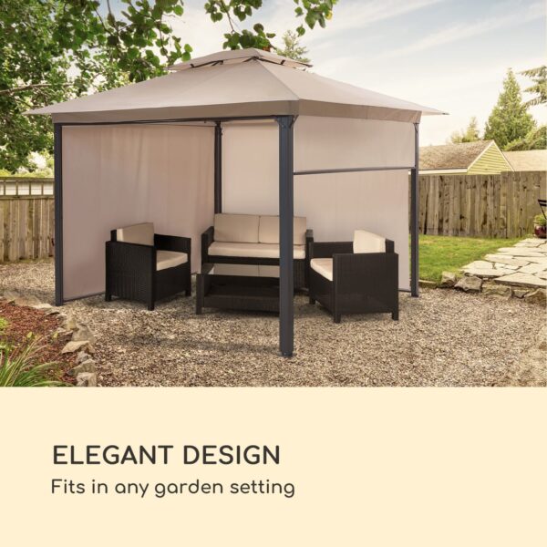 Blumfeldt Grandezza Cortina, pergola, 3 x 3 m, 4 bočné steny - Image 3