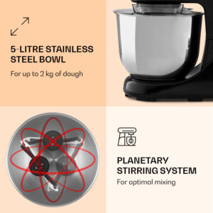 Klarstein Bella Pico 2G, kuchynský robot, 1300 W, 1,7 PS, 6 stupňov, 5 l