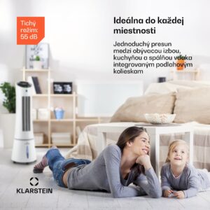 Klarstein Skyscraper Ice Smart, 4-v-1 ochladzovač vzduchu, ventilátor, 210m³/h, WiFi, diaľkové ovládanie