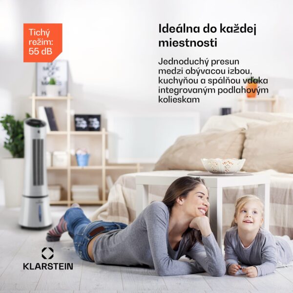 Klarstein Skyscraper Ice Smart, 4-v-1 ochladzovač vzduchu, ventilátor, 210m³/h, WiFi, diaľkové ovládanie